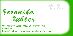 veronika kubler business card